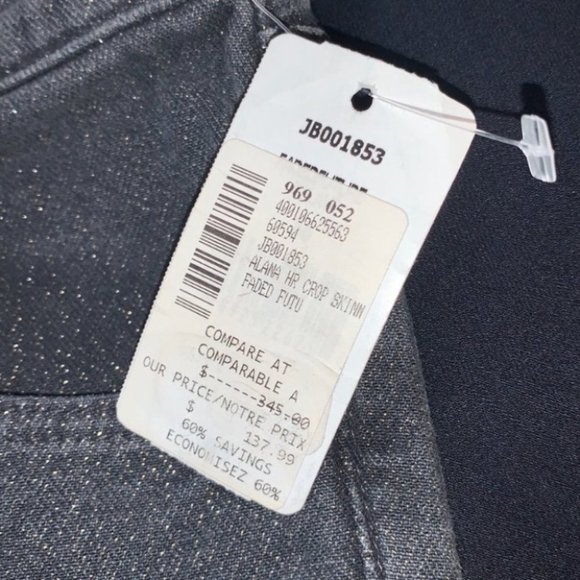 J Brand Alana black High-Rise Glittery Skinny Jeans size 26 - Picture 12 of 16